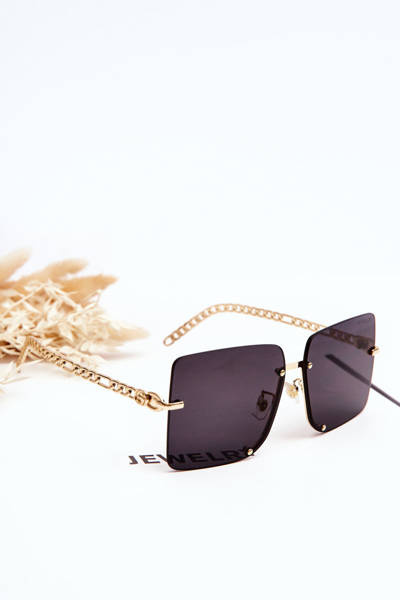 Square Sunglasses Prius V508 Gold & Black