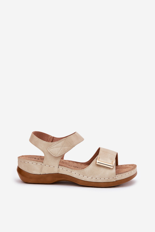 Comfortable Women's Wedge Sandals Beige Sadevale