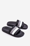 Women's Striped Slippers Black Vision