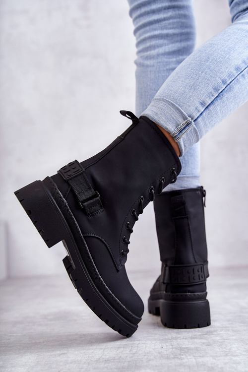 Women's Warm Boots With Zipper Black Fabiola