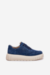 Suede Women's Platform Sneakers Navy Rilwena