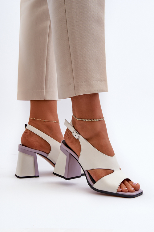 Women's Sandals with White Stiletto Heel D&A MR38-153