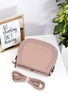 Women's Pink Handbag Shoulder Letter Bag