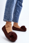 Women's Moccasins With Fur Brown Novas