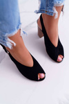 Women's Suede Sandals Black Celian