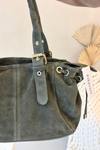 Bag Made of Natural Suede Olive Danira