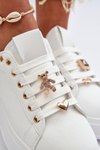 Women's platform sneakers with white embellishments Herbisa