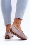 Women's Suede Moccasins Purple Lenvie