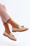 Women's Suede Moccasins Beige Dansitu