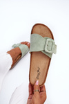 Women's Slippers with Buckle Eco Suede Mint Laeltia