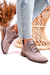 Women's Openwork Boots Suede Cappuccino Susannah
