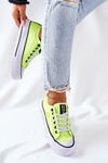 Tenisówki Trampki Platforma BIG STAR Neonowe Żółte II274022