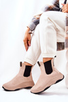 Platform Boots Suede Beige Nicci