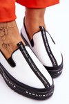 Women's Slip-on Leather Sneakers White Nathalie