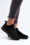 Buty Sportowe Materiałowe Damskie Czarne Kephope 23SP02-5746