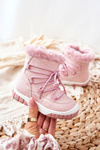 Fleece-lined Snow boots Pink Stars