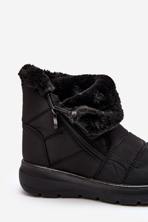 Warm Wedge Snow Boots Black Calena