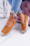 Camel Suede slip-on Espadrilles Mariako
