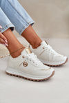 Warm Lined Sports Shoes On Platform White Lerisas