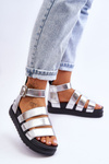 Sandals On A Massive Platform Silver Lisbona
