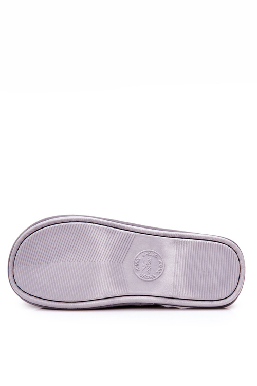 Men's Padded Grille Slippers Grey Whisper