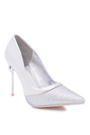 Women's Brocade Silver Stilettos Moreno