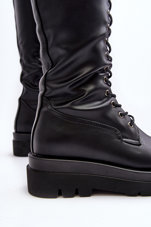 Women's Knee-High Warm Boots Black Lliclies