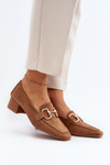 Low-heel Court Shoes with Embellishment Camel Dolvira