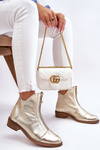 Zazoo 2785 Leather Boots With Zipper Gold