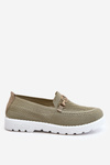 Tenisówki Damskie Wsuwane Slip-On Ozdoba Zielone Alena