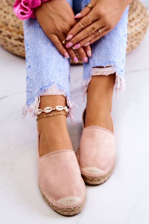 Espadryle Damskie Klasyczne Różowe Big Star JJ274955