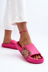 Women's Lightweight Foam Slippers with Bear Motif Fuchsia Parisso