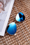 Prius KRE-200 Sunglasses Gold Blue