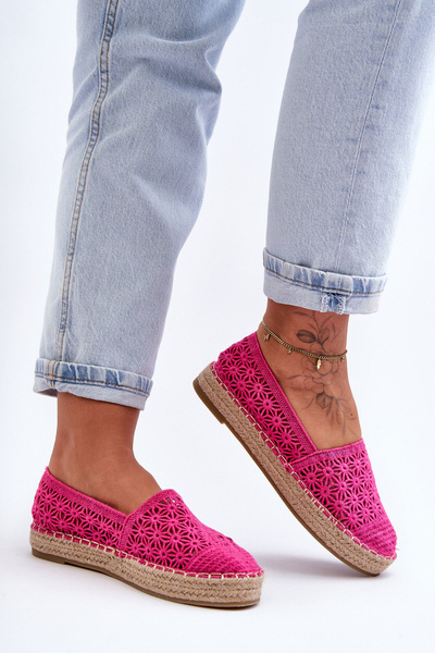 Espadryle Damskie Ażur Różowe One Lover 6605