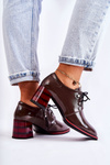Shoes with a zipper in Brown and red Laurosa