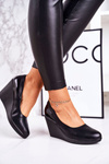 Women's Classic Wedge Pumps Shiny Black Ivonne