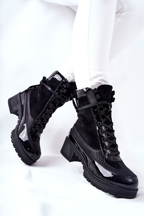 Leather boots Black Meridiah
