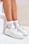 Women's sneakers with rings white Bralinea