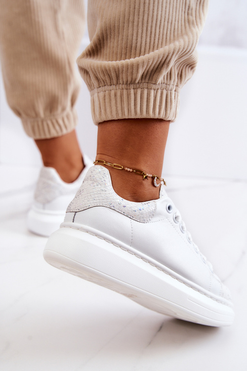 Buty Sportowe Sneakersy Damskie Białe GOE JJ2N4053