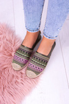 Lu Boo Green Women's Summer Espadrilles Aztek Monett