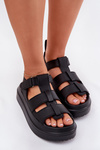 Ladies Platform Sandals Black Nitavelia