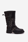 Insulated Women's Boots with Straps and Buckles Black Ivaline