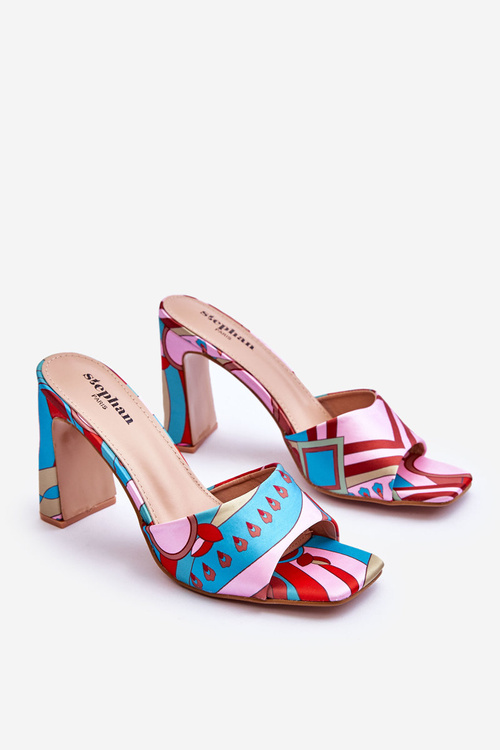 Women's Patterned Heel Slippers Blue Adelise