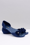 Dark blue rubber bow-tie ballerinas Sonia