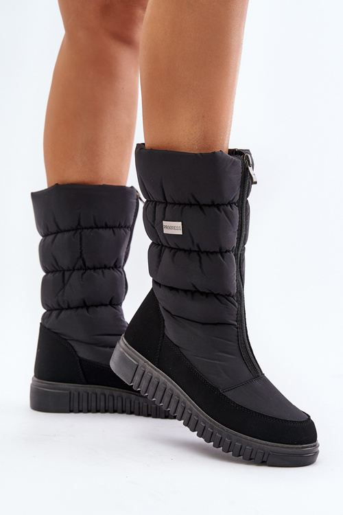 Women's Padded Snow Boots Progress PROGJ-22-136 Black