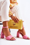 Fashionable Sandals On A Bar Fushia Salis