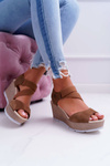 Women's Sandals On Anchor Big Star Suede Brown DD276035
