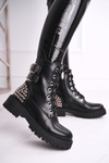 Women's Boots With Rivets Black Feel Your Touch
