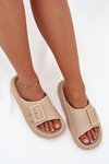 Women's Foam Slippers With Buckle Vinceza 75207 Beige