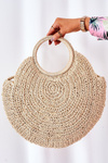 Braided Round Bag BRUNO ROSSI Beige